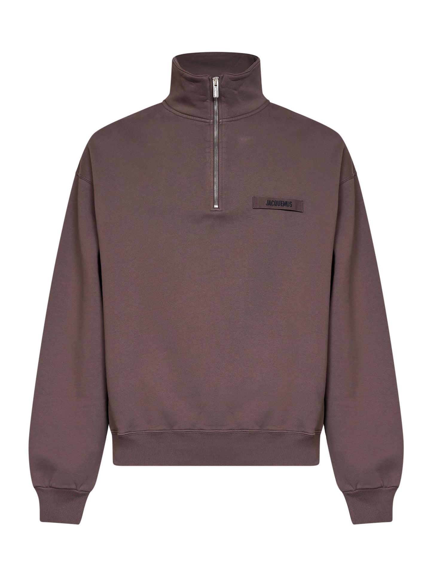 Brown The Gros Grain zipped-rollneck sweatshirt