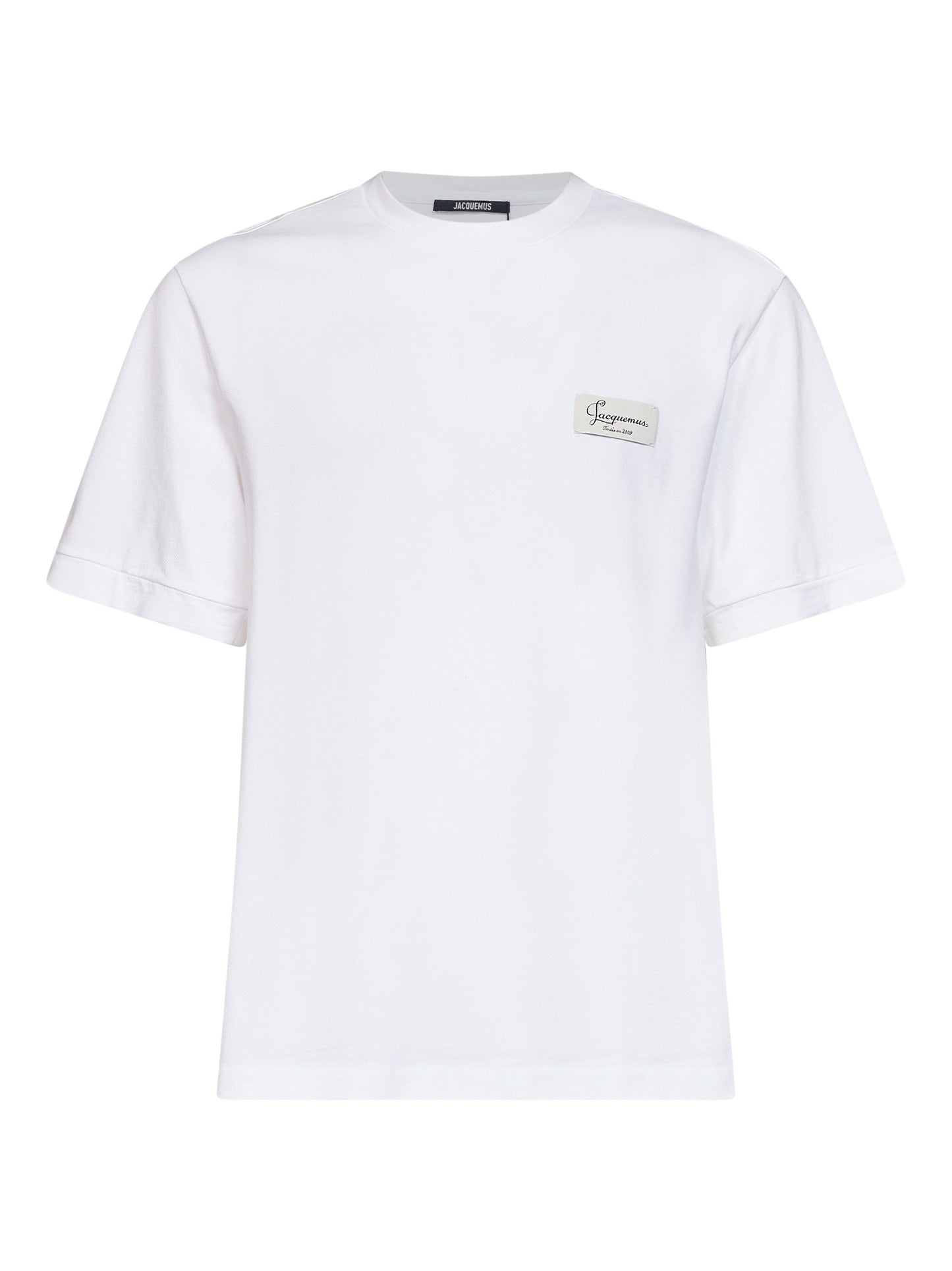 T-shirt Montaigne in piquet di cotone bianco