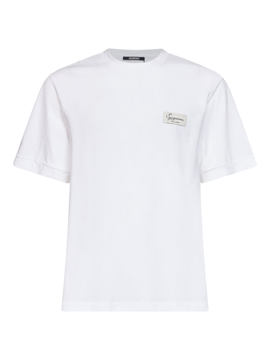 White cotton piqué The Montaigne T-shirt