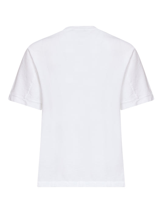 White cotton piqué The Montaigne T-shirt