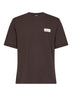 Dark brown cotton piqué The Montaigne T-shirt <BR/>