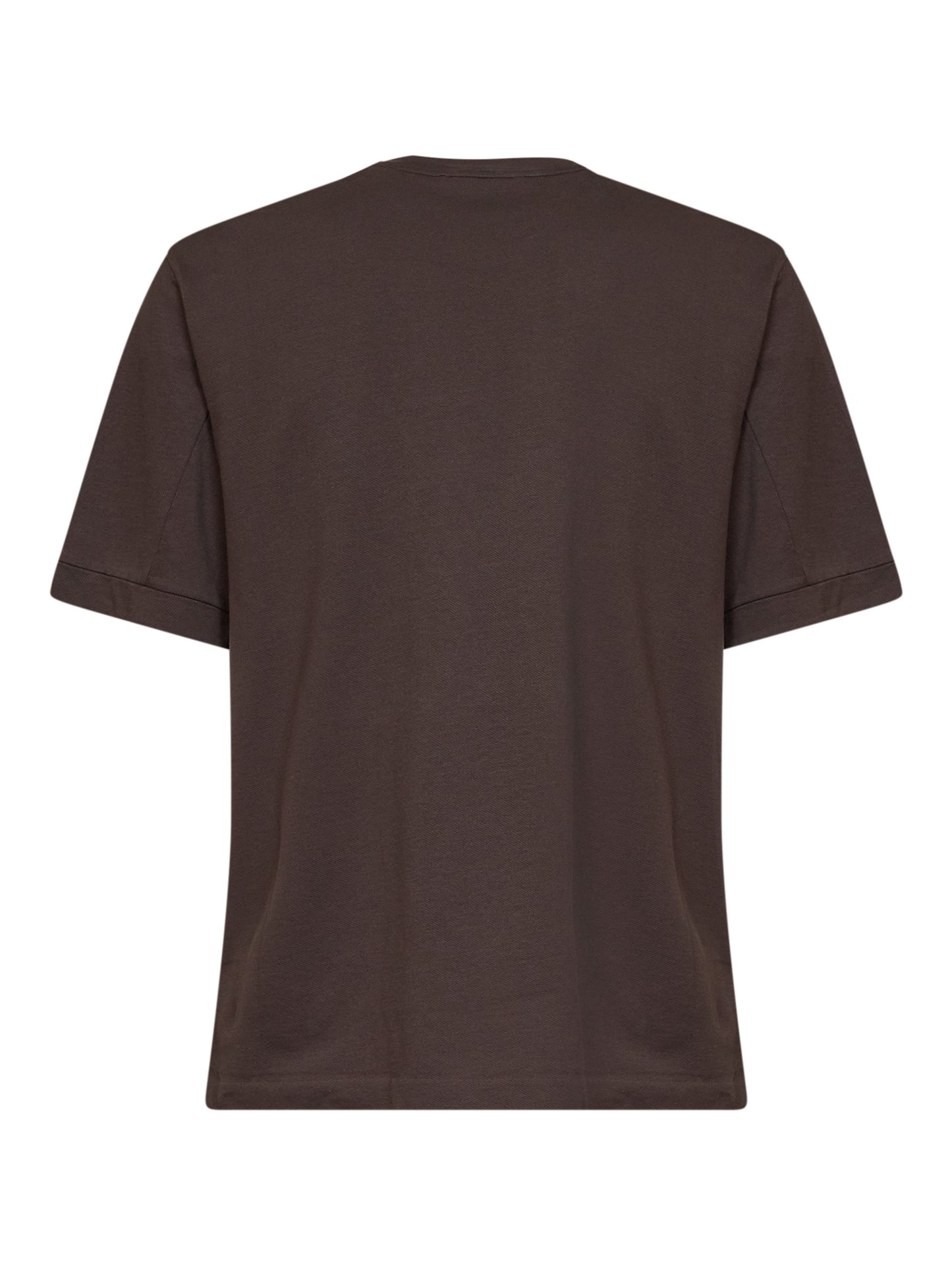 Dark brown cotton piqué The Montaigne T-shirt <BR/>