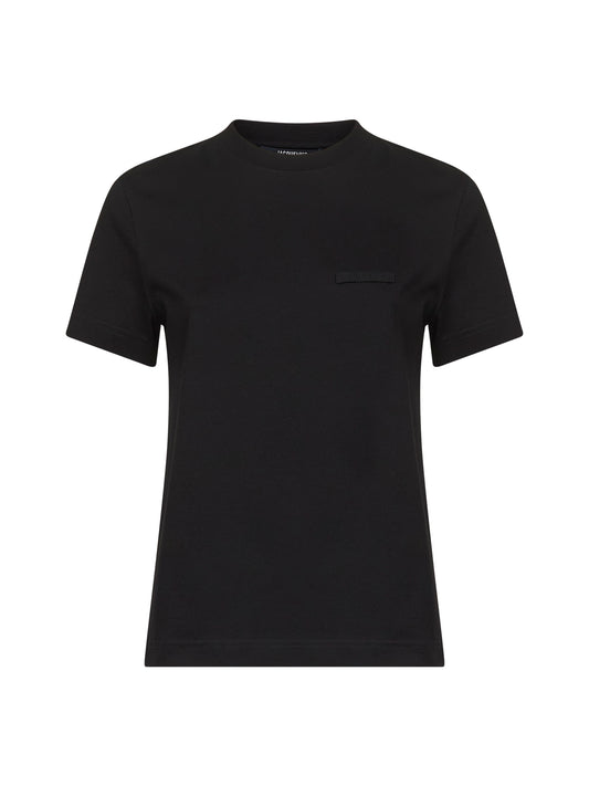 T-shirt a maniche corte Gros Grain nera