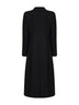 Cappotto monopetto lungo in lana vergine nera