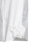 Optic white cotton shirt with multi-layered cuffs
