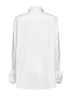 Optic white cotton shirt with multi-layered cuffs