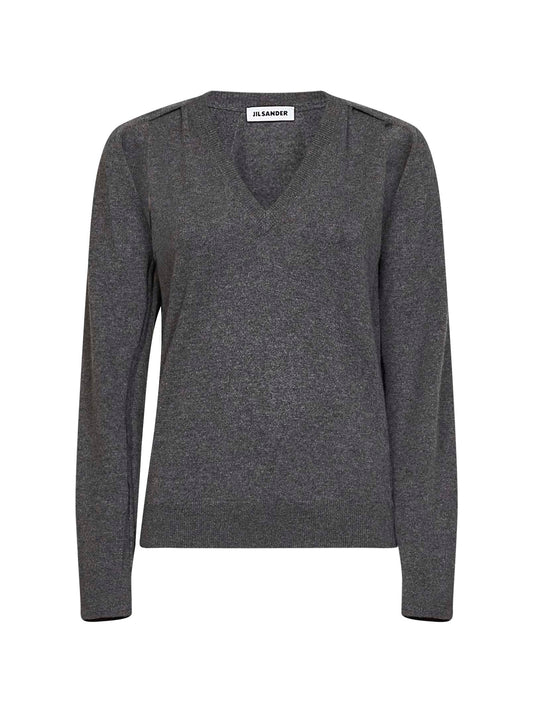 Basalt cashmere sweater with cut-outs