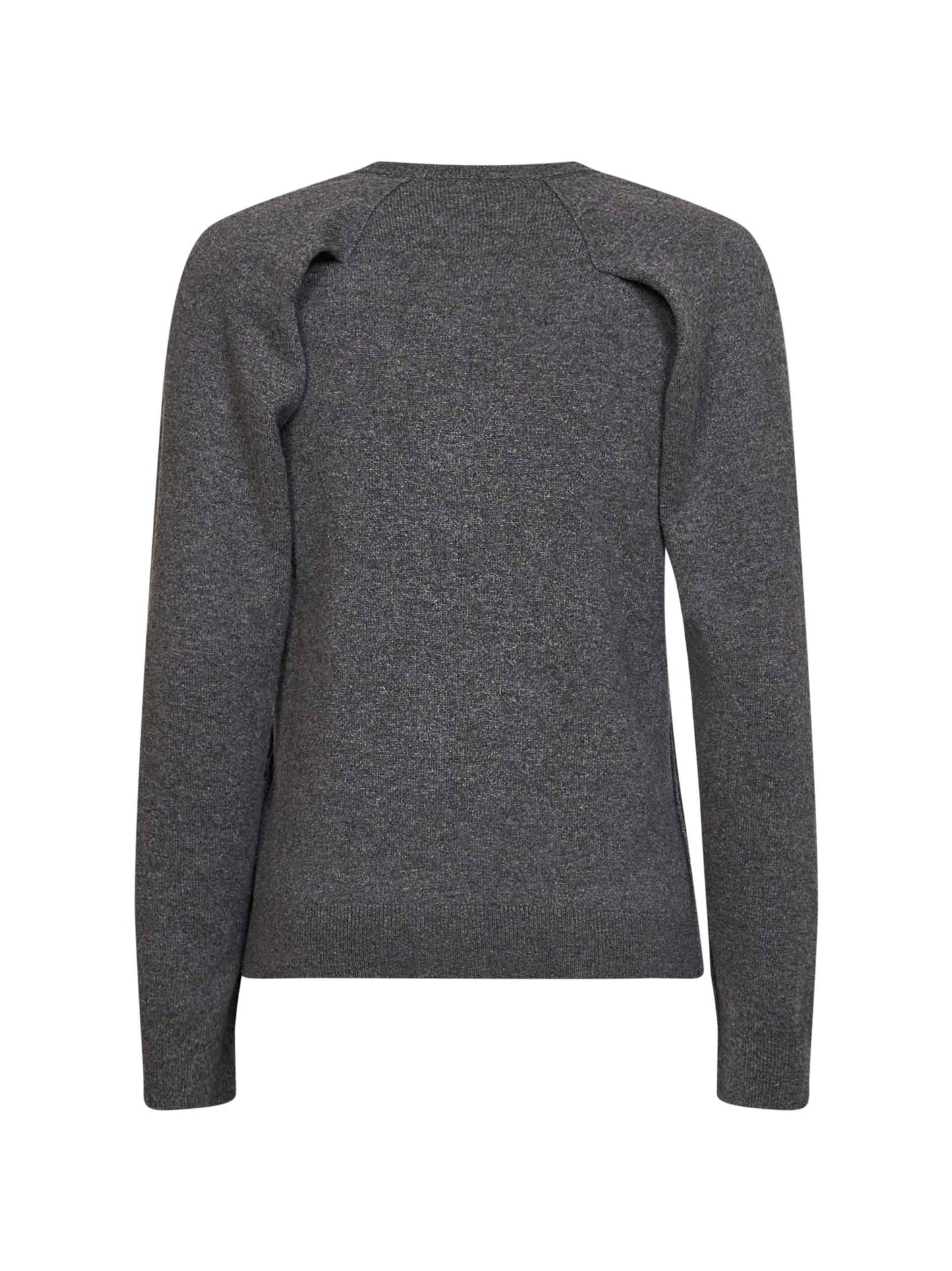 Basalt cashmere sweater with cut-outs