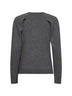 Basalt cashmere sweater with cut-outs
