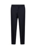 Pantaloni affusolati in lana e mohair blu scuro