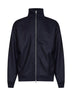 Midnight blue melton wool zip-up jacket
