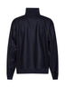 Midnight blue melton wool zip-up jacket