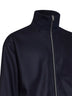Midnight blue melton wool zip-up jacket
