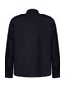 Dark blue wool and mohair canvas shirt