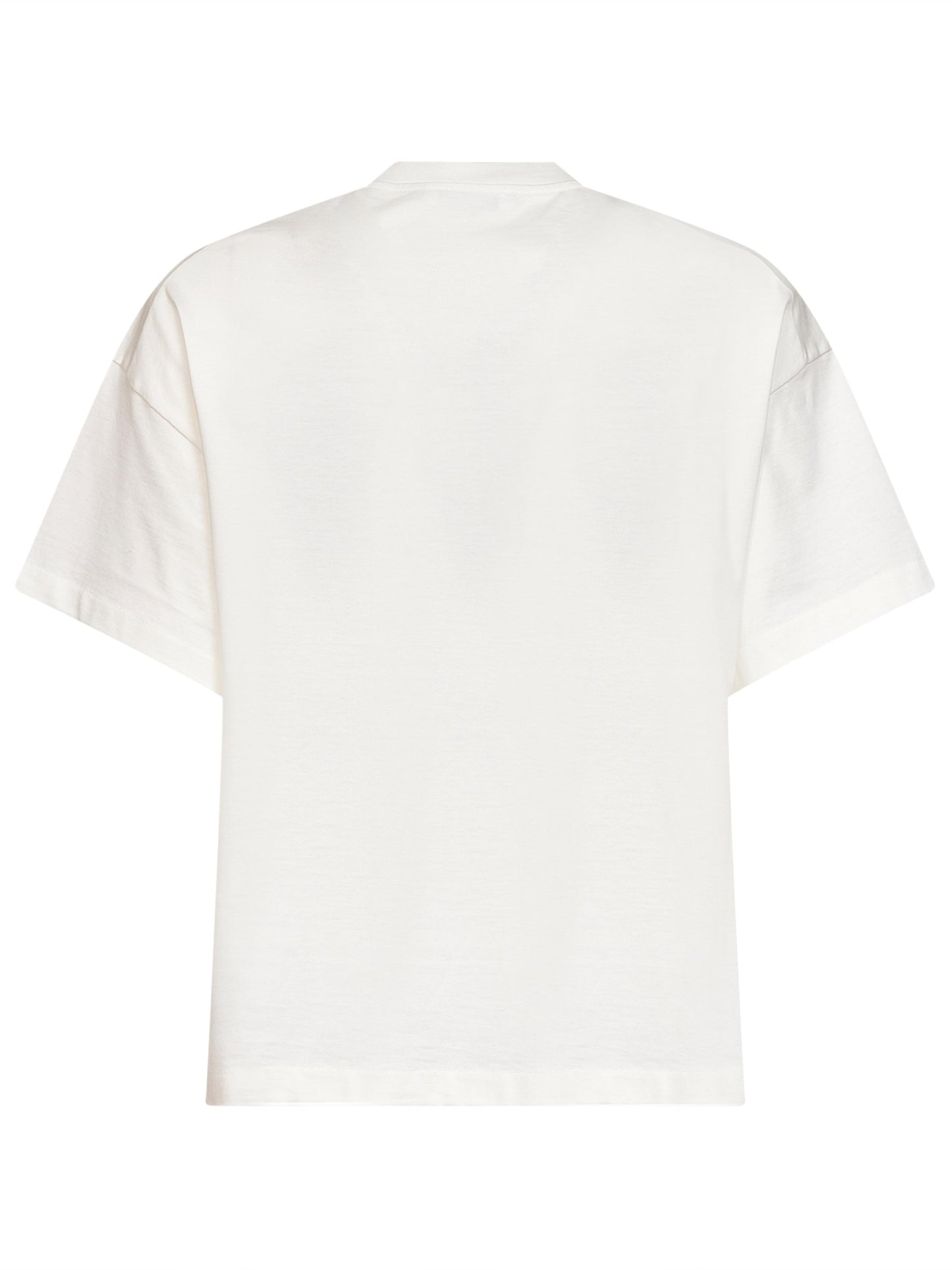 Porcelain cotton boxy T-shirt with Jil Sander logo