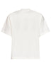 Porcelain cotton boxy T-shirt with Jil Sander logo