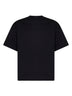 T-shirt boxy in cotone nero con logo Jil Sander