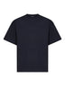 Midnight blue cotton boxy T-shirt with Jil Sander logo