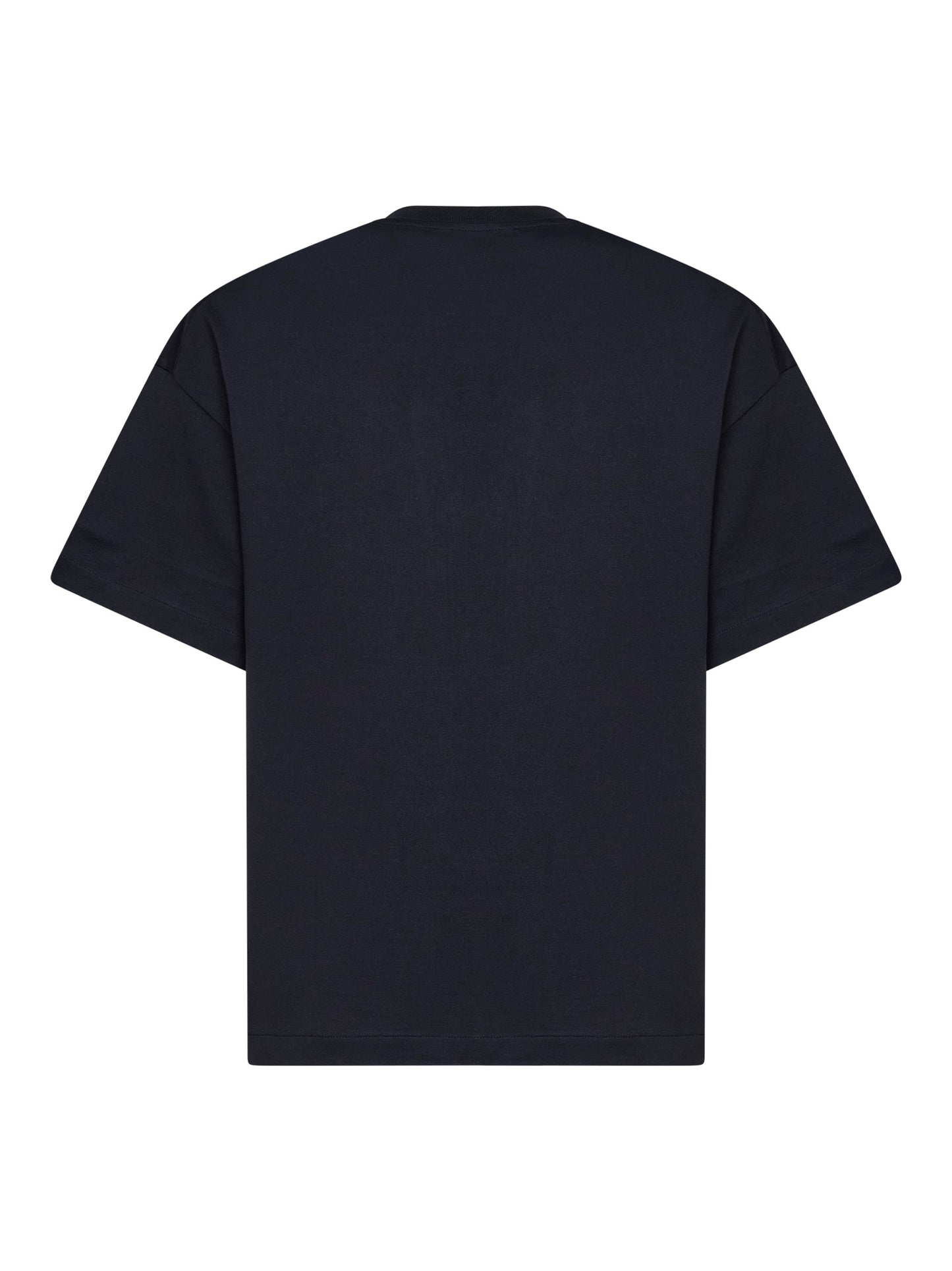 Midnight blue cotton boxy T-shirt with Jil Sander logo