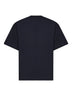 Midnight blue cotton boxy T-shirt with Jil Sander logo