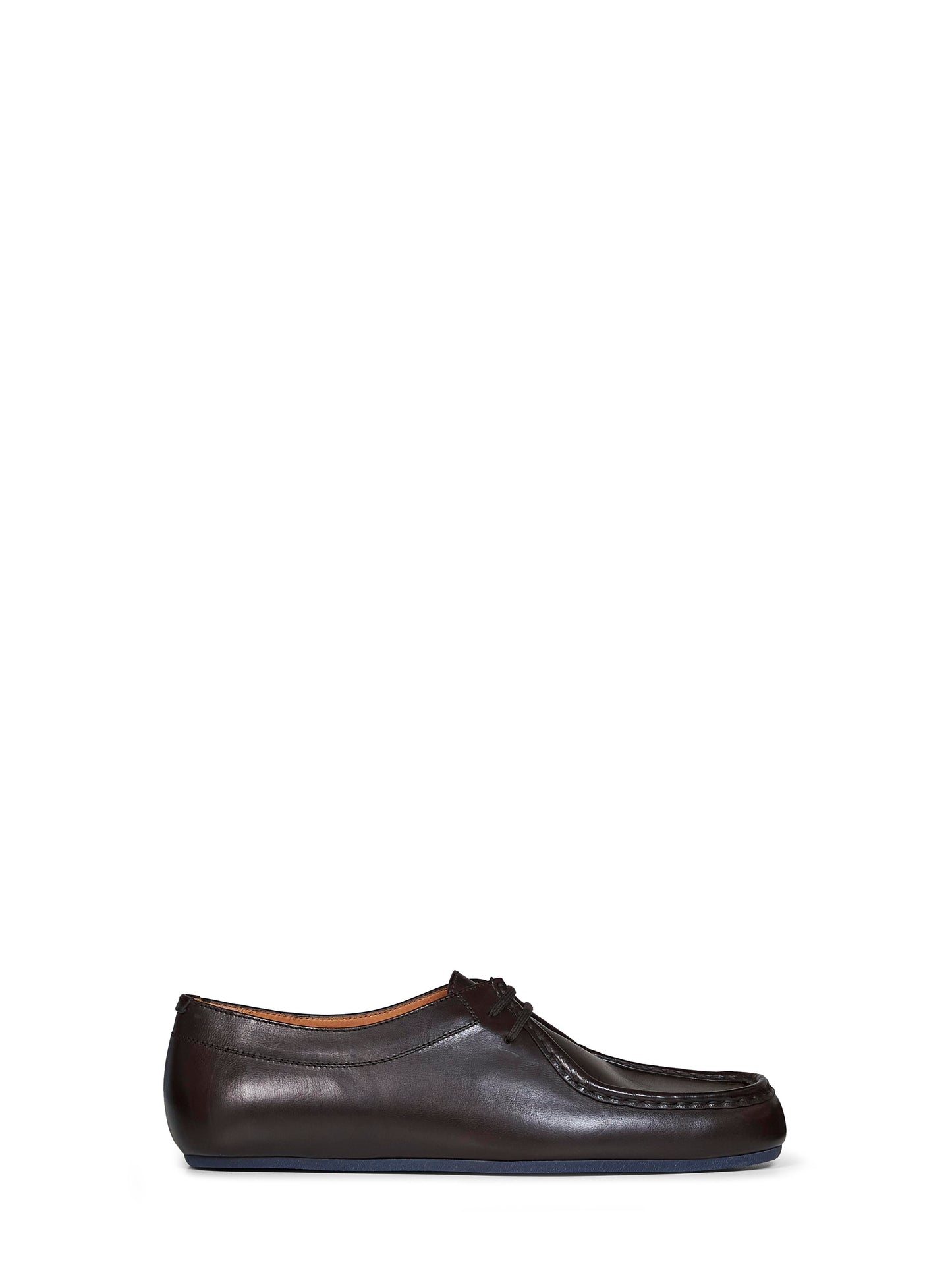 Cocoa lightweight leather Hood lace-up shoes