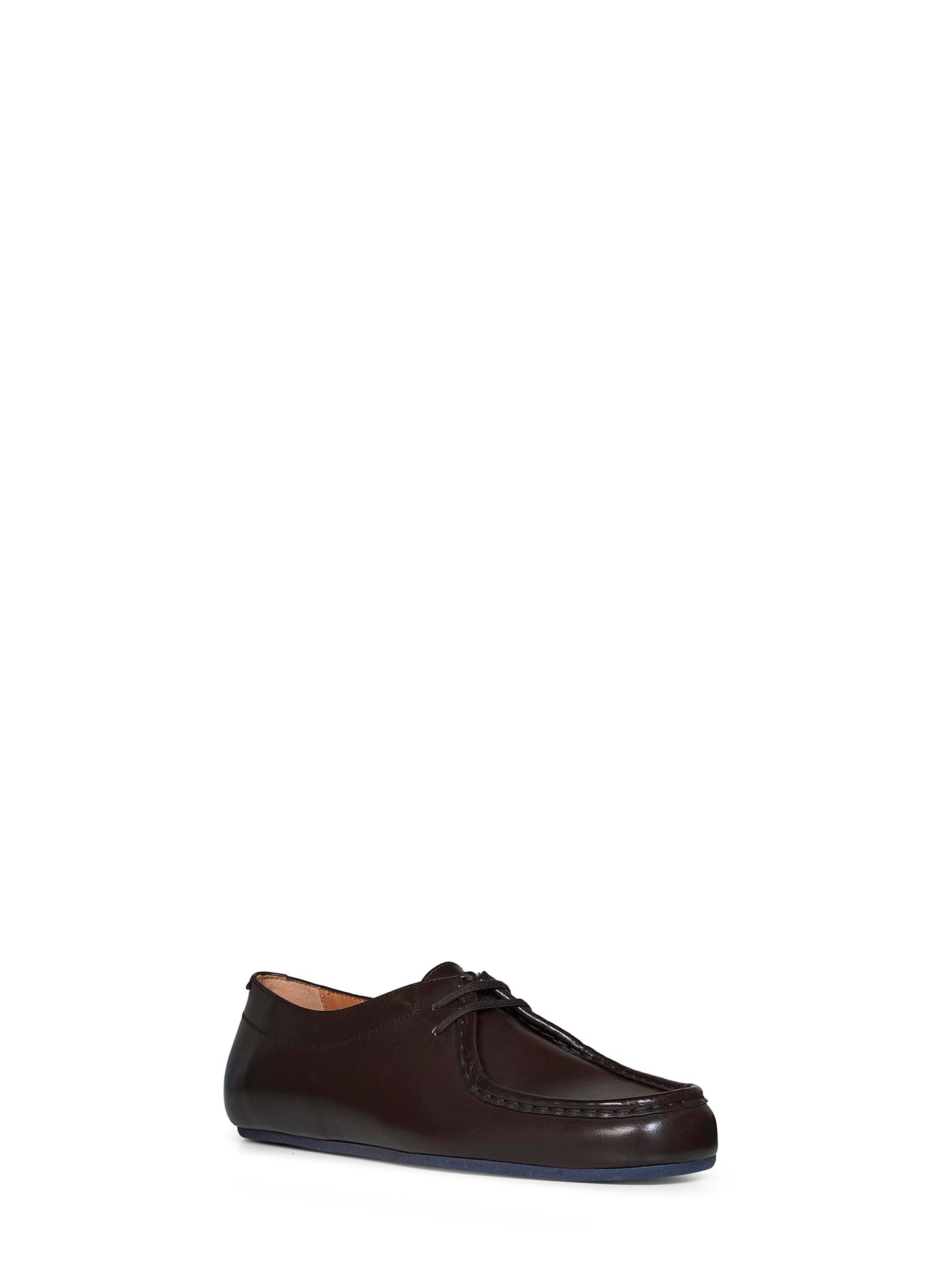 Cocoa lightweight leather Hood lace-up shoes