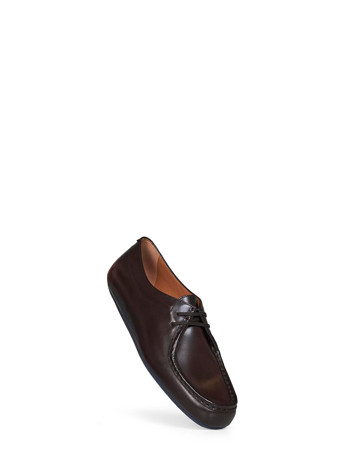 Cocoa lightweight leather Hood lace-up shoes