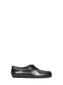 Black leather loafers with studs