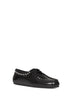 Black leather loafers with studs