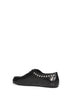 Black leather loafers with studs