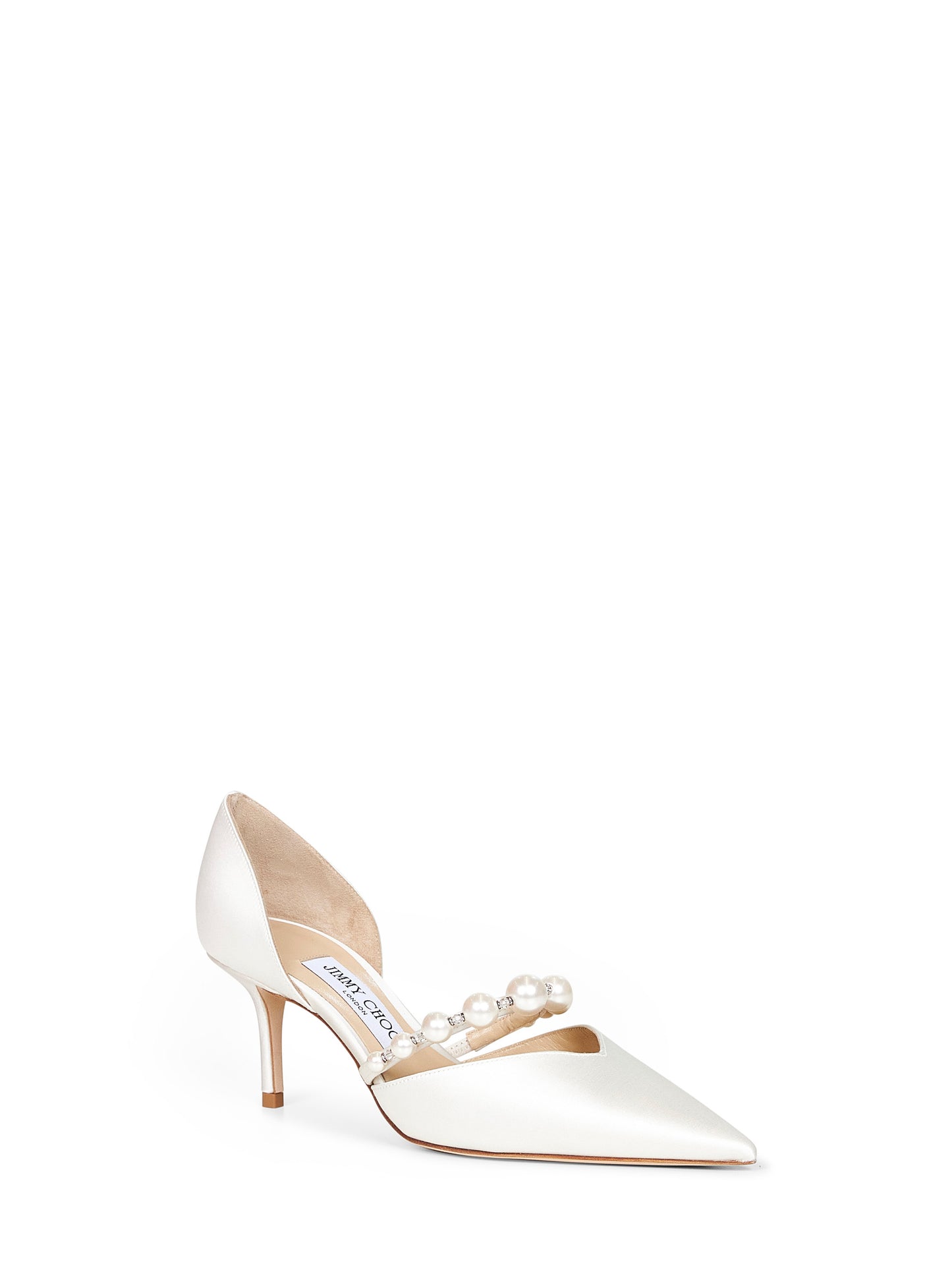 Ivory satin Aurelie 65 pumps