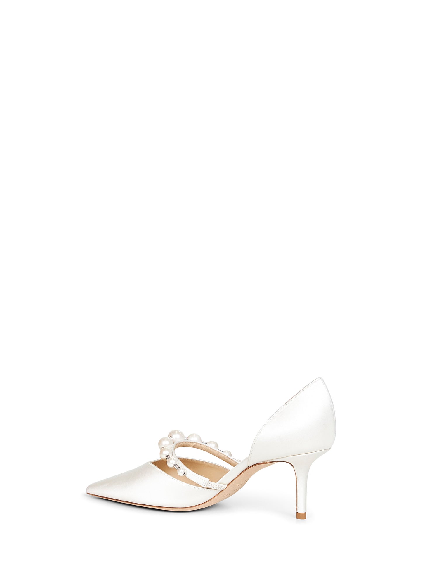 Ivory satin Aurelie 65 pumps