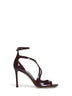 Deep merlot patent leather Azia 95 sandals