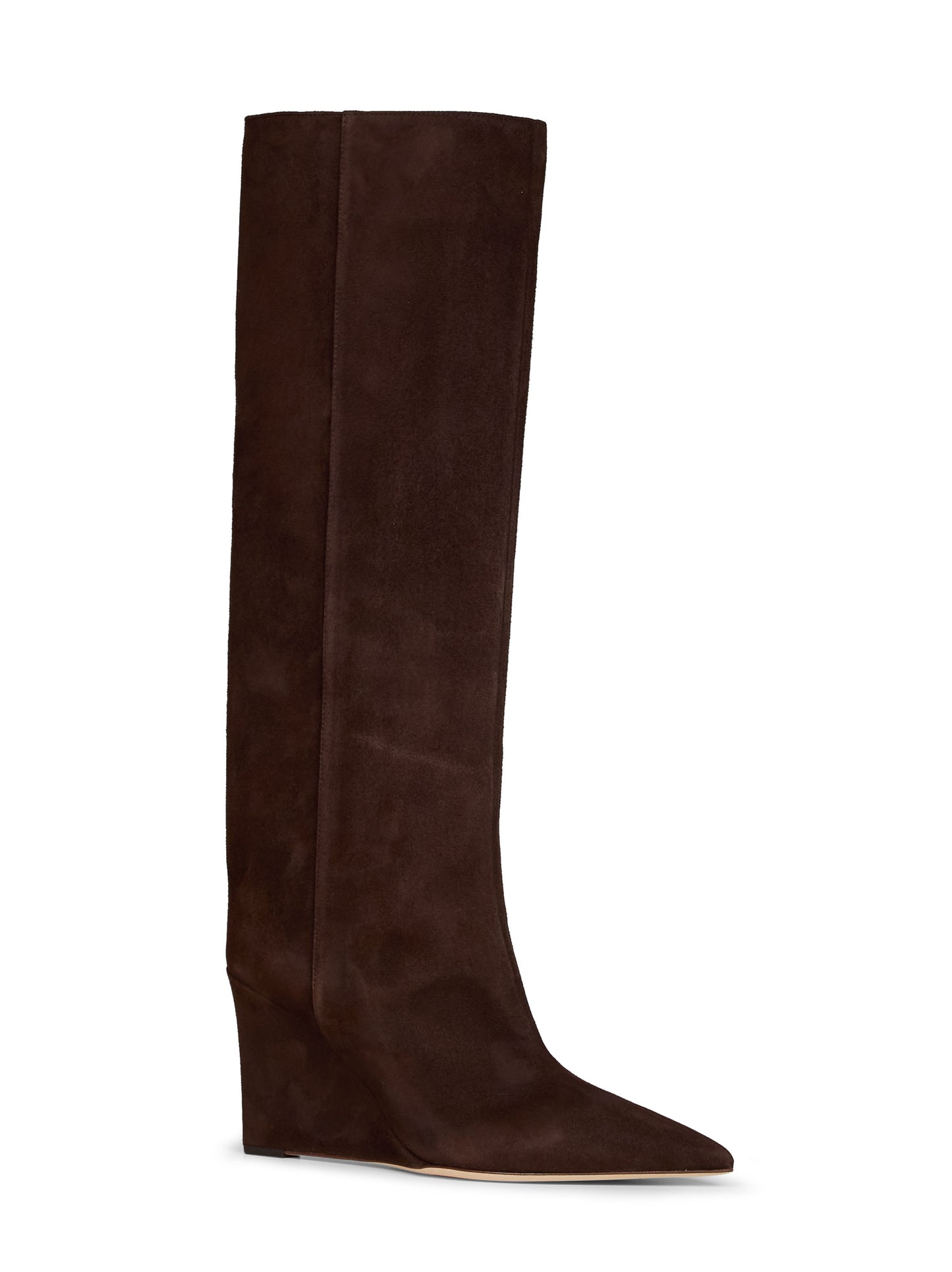 Chocolate suede Blake 85 knee-high boots