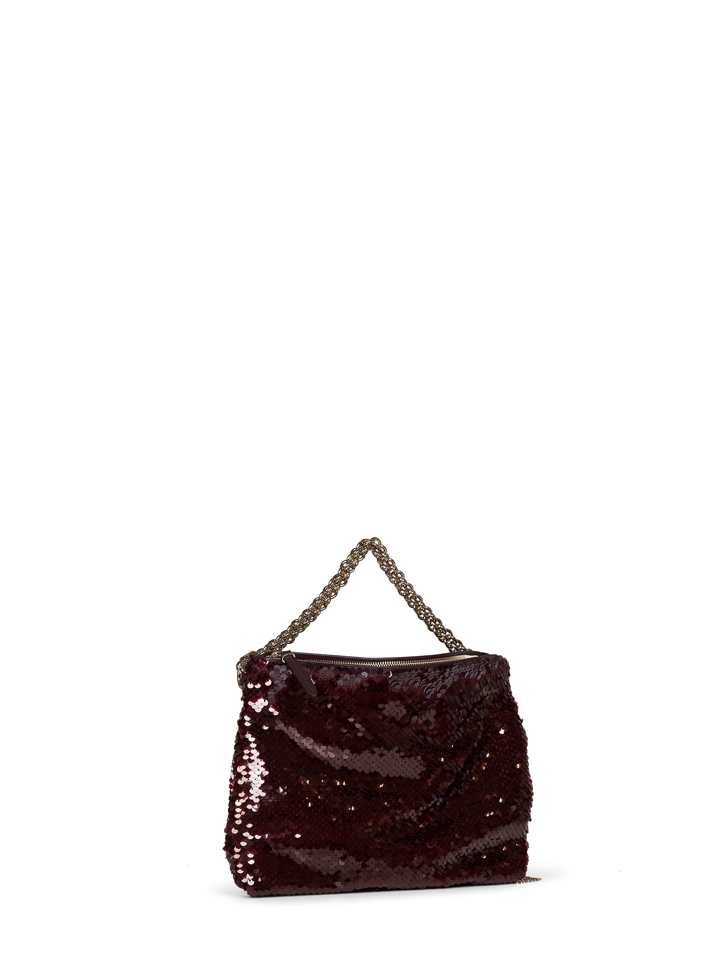 Deep merlot Callie clutch bag with chain