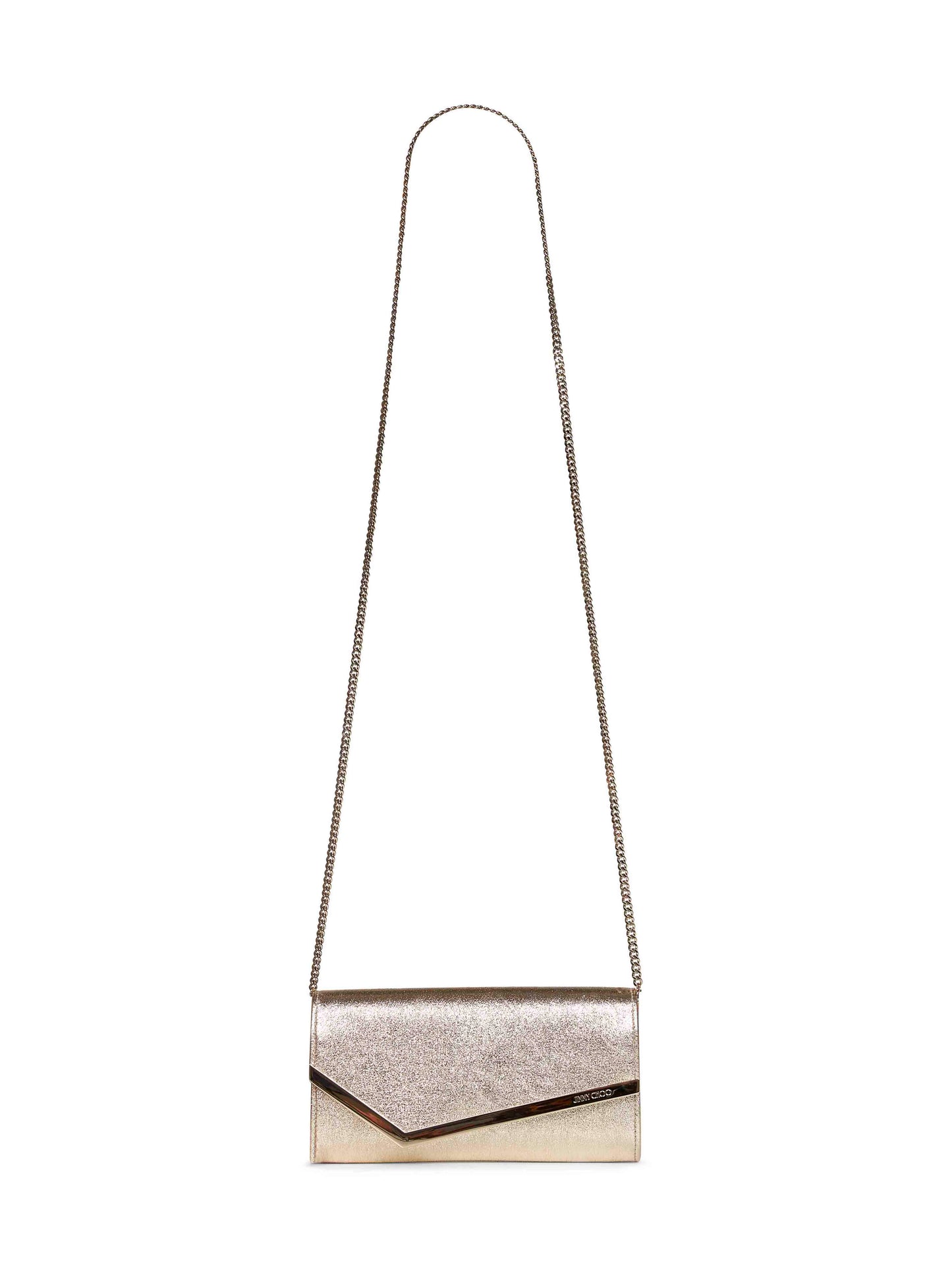 Platinum Emmie chain clutch bag