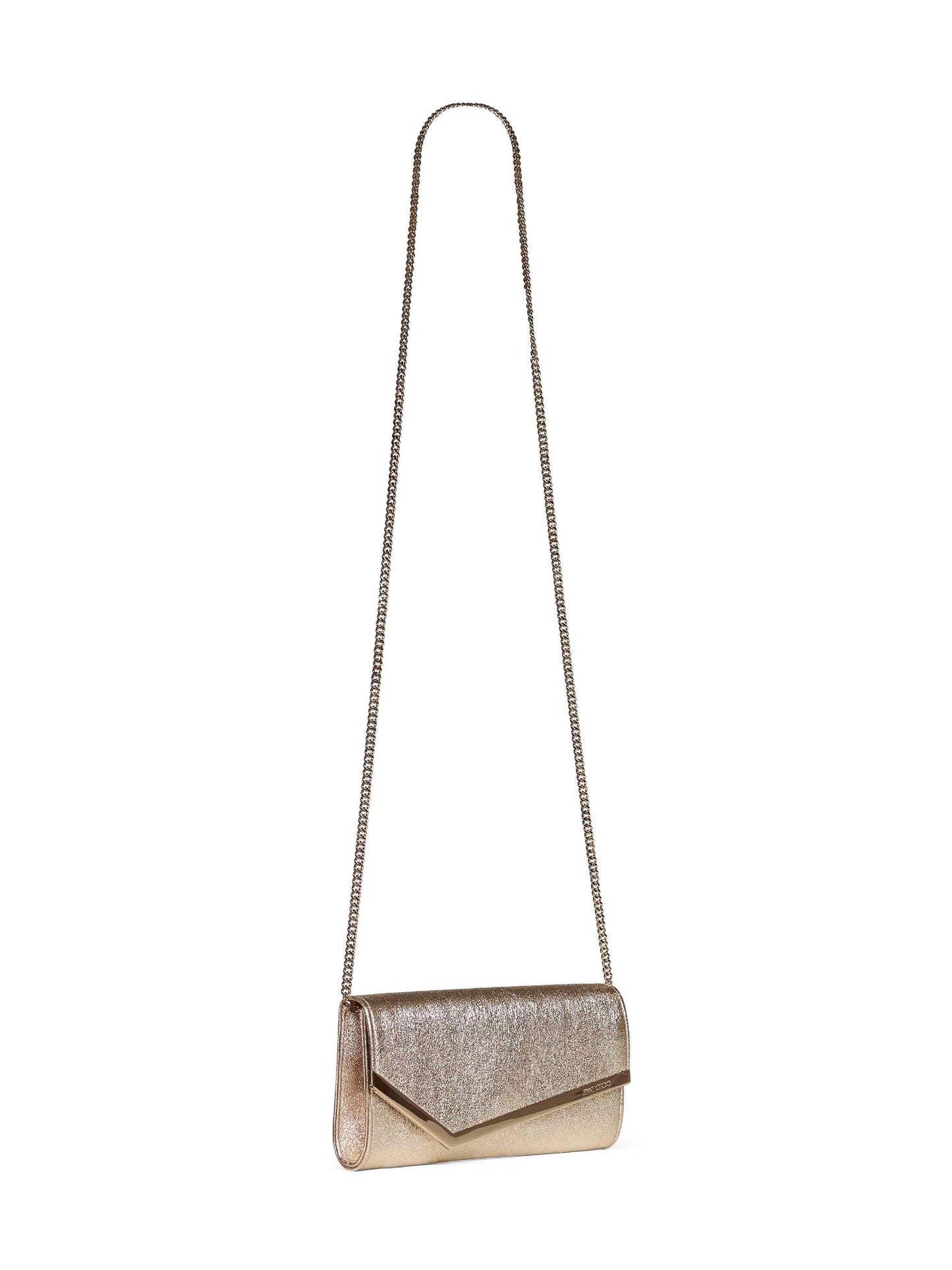 Platinum Emmie chain clutch bag