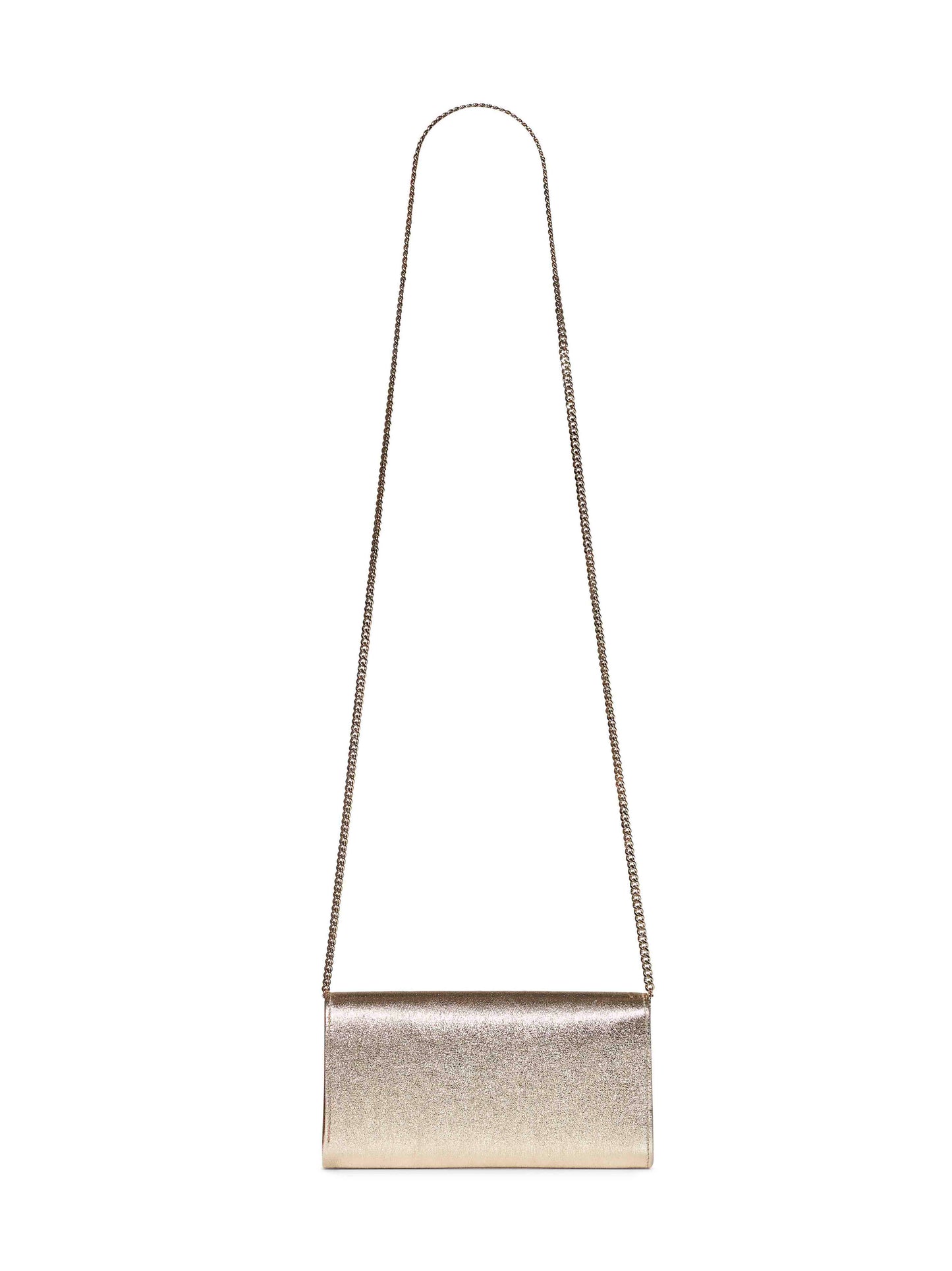 Platinum Emmie chain clutch bag