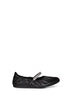 Ballerine Jade in nappa nera con cinturino di cristalli<BR/>