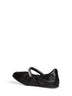 Ballerine Jade in nappa nera con cinturino di cristalli<BR/>