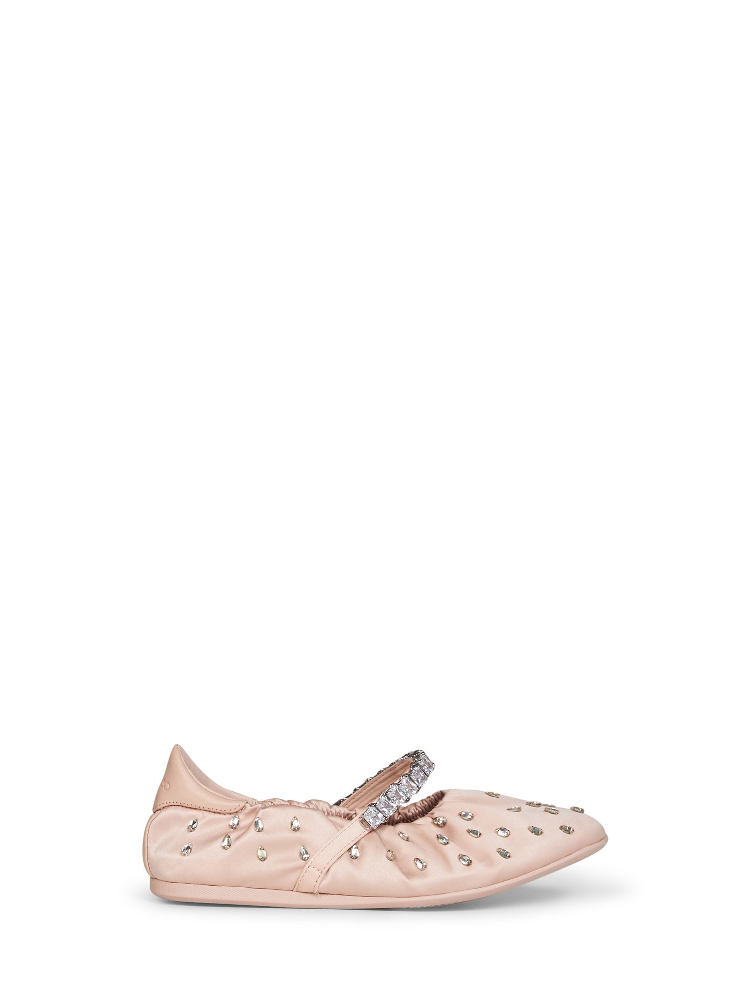 Macaron crystal-embellished taffeta Jade ballet flats