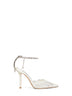 Ivory lace Saeda 100 pumps