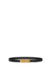 Black supple leather Berlin belt with antique gold buckle