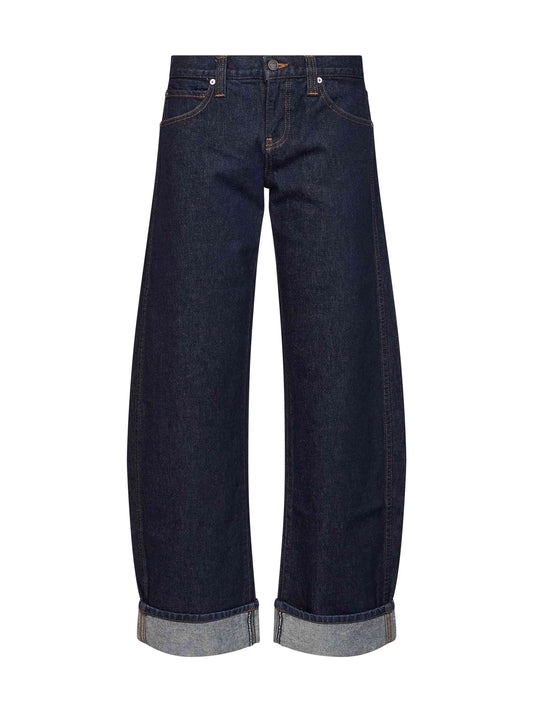 Jeans a vita bassa Karo in denim blu