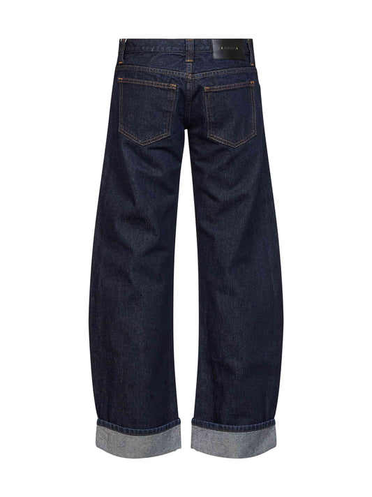 Jeans a vita bassa Karo in denim blu