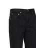 Jeans crop svasati Clara in denim di cotone nero
