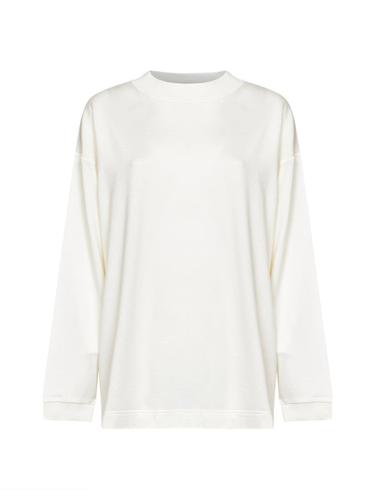 Chalk silk jersey Dylan top