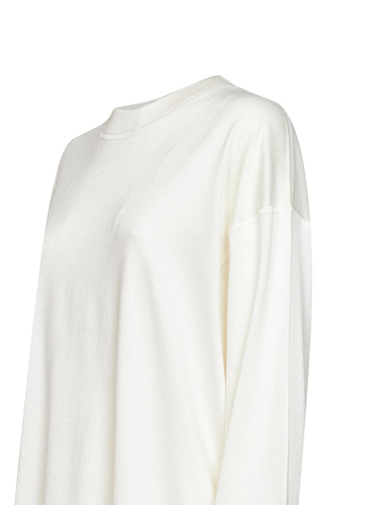 Chalk silk jersey Dylan top