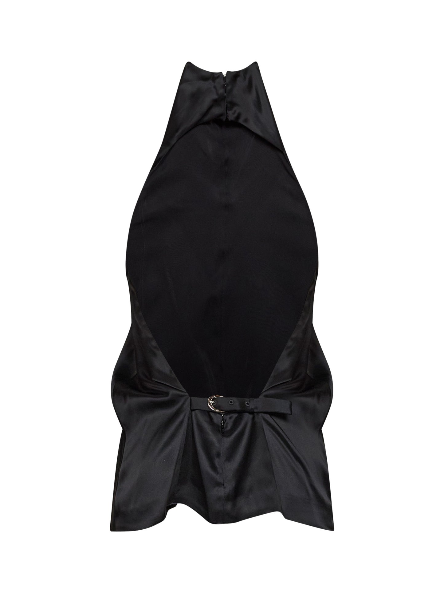 Top con scollo all'americana Rone in raso nero
