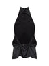 Top con scollo all'americana Rone in raso nero